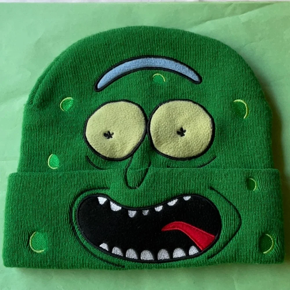 💚 RICK and MORTY™️ PICKLE ROCK RICK BEENIE 💚 - Picture 13 of 16